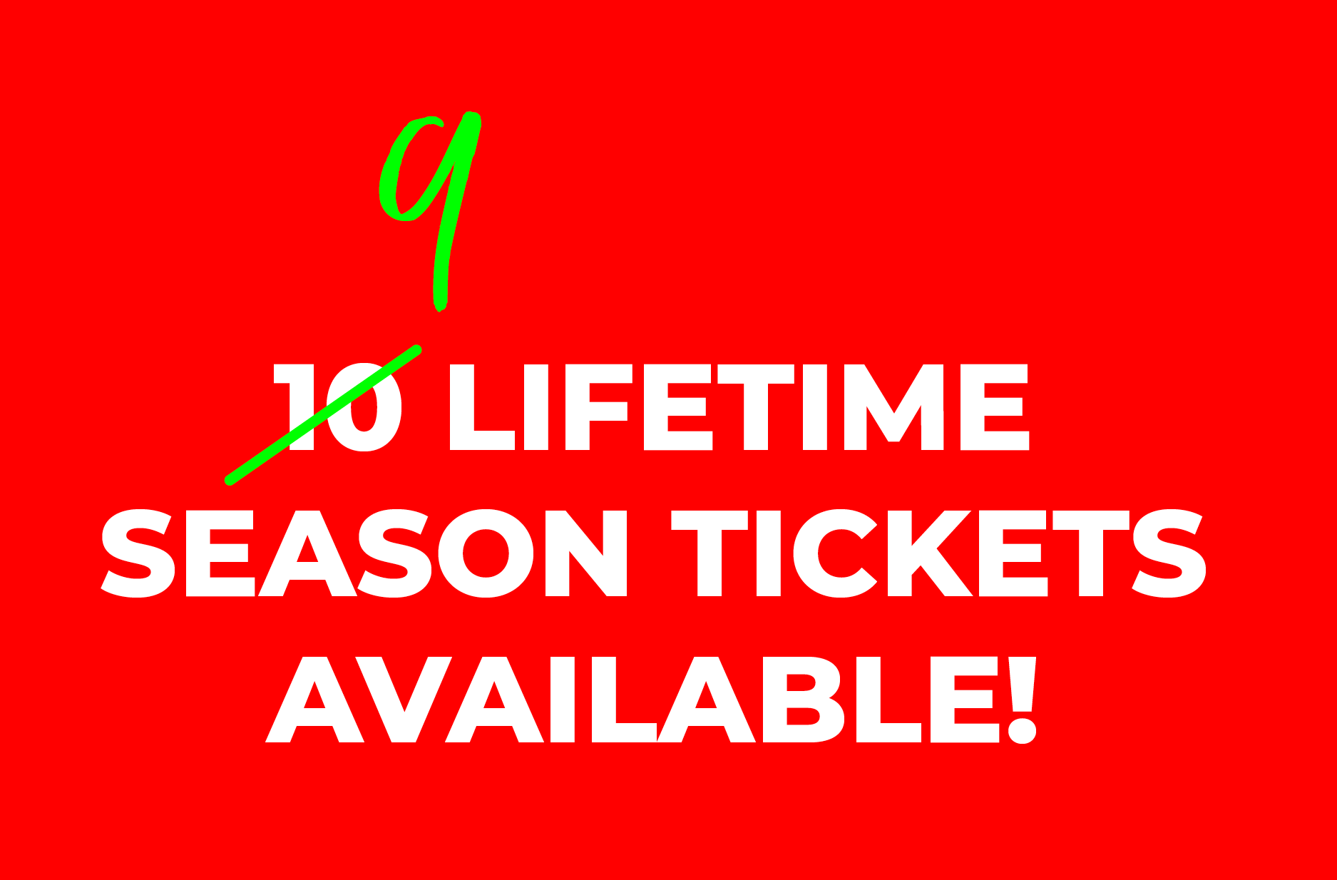 You are currently viewing First Lifetime Season Ticket Sold!